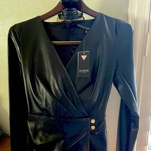 Beautiful black leather dress. Tags still on.